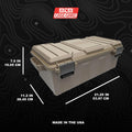 MTM ACDC30 Divided Ammo Crate Utility Box, Outdoor Gear & Tool Storage, Water- Resistant, Stackable, Snap Latch, 21"x11.2"x7.5", USA Made, Dark Earth