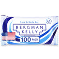 BERGMAN KELLY - Hotel Soap Bars - White Tea, 0.5 oz, 100 PK - Travel Size Luxury Bulk Amenities Bar Soap - Mini Individually Wrapped Rectangular