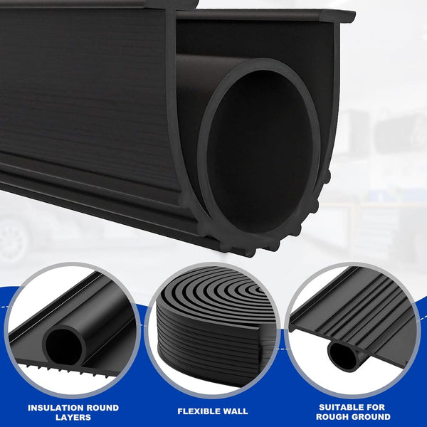 DGSL Garage Door Seals Bottom Rubber Weather Stripping Kit Seal Strip Replacement, Weatherproof Threshold Buffering Sealing Rubber 5/16 Inch T