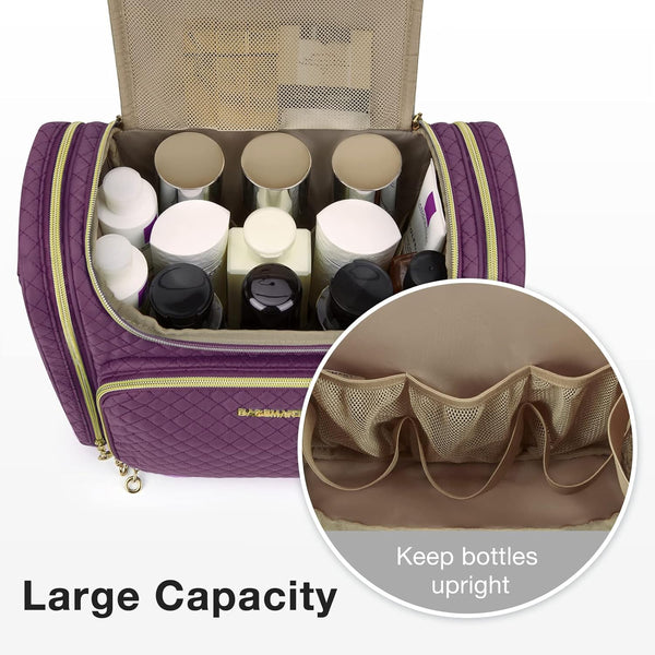BAGSMART Toiletry Bag, Travel Toiletry Bag for Women, Water-Resistant Cosmetic Makeup Bag, Large Capacity Travel Organizer Door Room Essentials