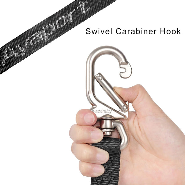 Ayaport Motorcycle Tie Down Straps 1.1” x 7’ (with Swivel Carabiner Hooks) Cam Buckle Tie Downs, Handlebar Strap for Dirt Bike, Motor Bike, Kayak,