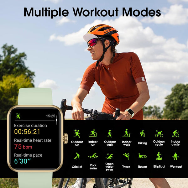 Smart Watch, Fitness Tracker with Heart Rate, Blood Oxygen, Sleep Tracker Light Green