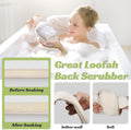 Natural Loofah Sponge Back Scrubber for Bath Shower, Exfoliating Body Scrubber, Shower Loofah Scrubber for Men and Women, Bath Sponge, Body Scrub,