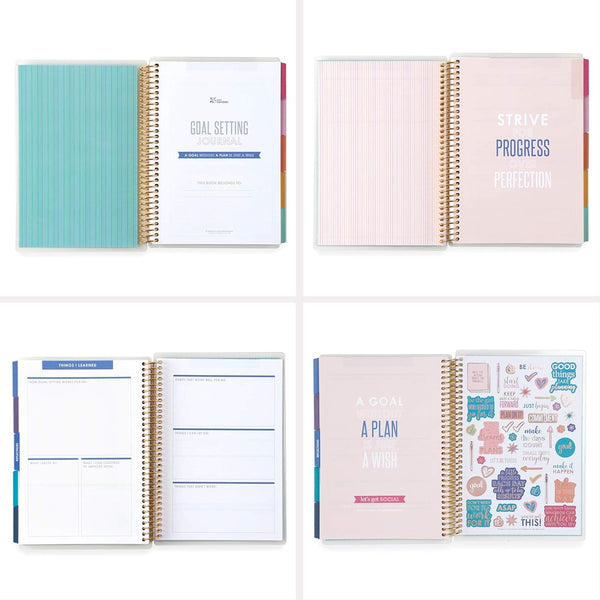 Erin Condren Coiled A5 Planner - Goal Setting, Featuring Goal-Setting Tips and Advice, Goal-Tracking Spreads, To-Do Lists for Action Steps, and