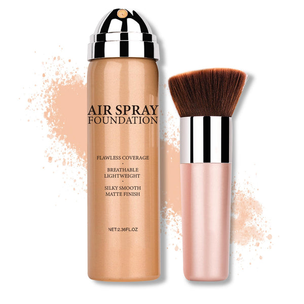 Flawless Airbrush Foundation High Coverage Foundation Smooth Creamy Matte Spray Foundation Makeup Kit for Mature Skin with Natural Nude Finish