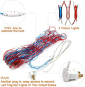American Flag String Lights, Waterproof Led Flag Net Light, with 420 Super Bright LED, for Yard Garden Decoration, Festival, Holiday, Party