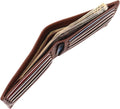Mens Slim Leather Bifold Wallet | RFID Blocking, 8 Credit Card Slots, 2 Sections for Bills & 2 Additional Slots Gift for Him (Choco)