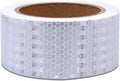 AISEY 2" X 30ft Reflective Tape White Outdoor High Vis Conspicuity Safety Tape, Reflector Tape Trailer Waterproof 2" x 30 Feet WHITE