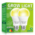 2 Pack LED Grow Light Bulbs A19 Bulb, Full Spectrum Plant Light Bulb, 9W E26 Grow Bulb Replace up to 80W, Grow Light for Indoor Plants, Flowers,