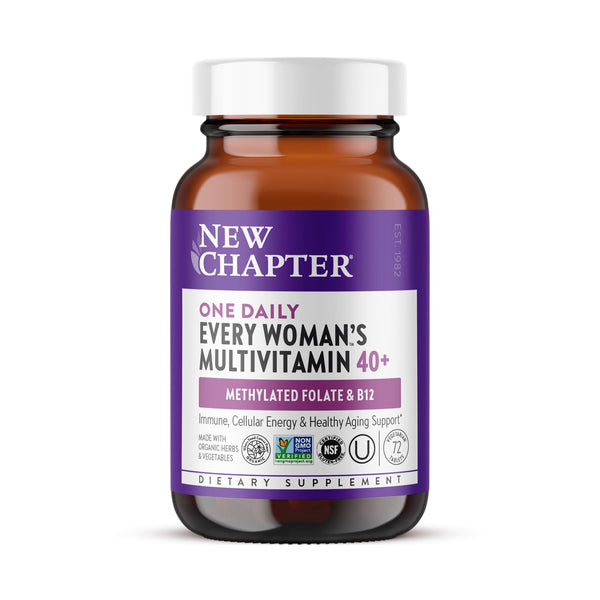 New Chapter Women'S Multivitamin 40 plus for Energy, Healthy Aging + Immune Support with 20+ Nutrients -- Every Woman'S One Daily 40+, Gentle on