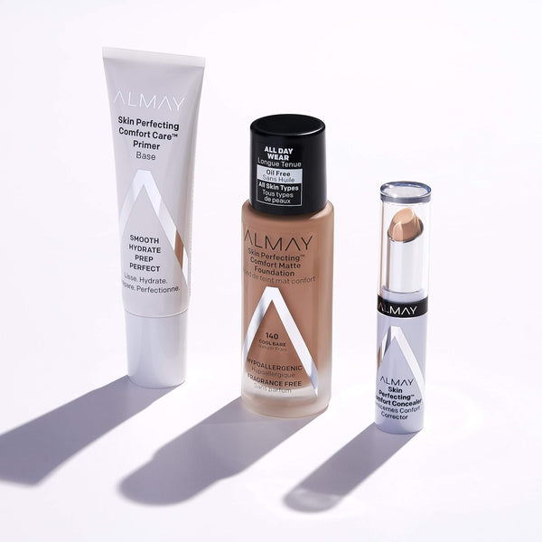 Almay Skin Perfecting Comfort Concealer, Face Makeup, Full Coverage, Natural Looking Finish, Cruelty-Free, Hypoallergenic, Dermatologist Tested,