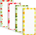 4 Pack Magnetic Notepads for Refrigerator, Grocery List Magnet Pad for Fridge, Fruit Design Magnetic Grocery List Pad for Fridge, Full Magnet Back