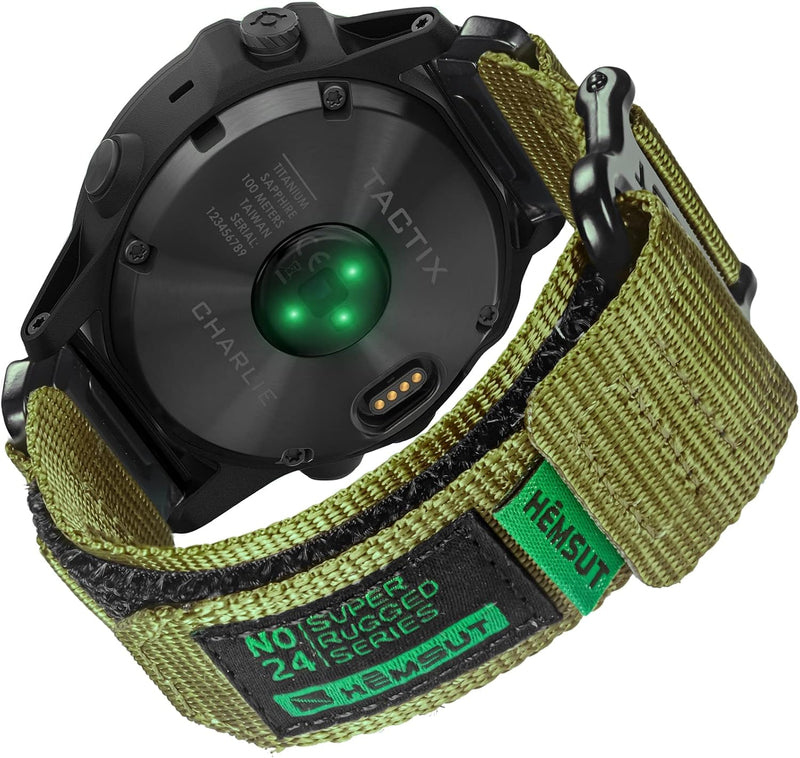 Compatible With Garmin Watch Band, Super Rugged Nylon Sports Strap With Woven Loop Design For Fenix/Forerunner/Approach/MARQ/Quatix/D2 Series,