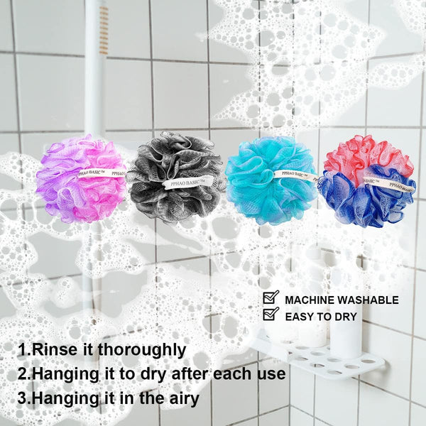 PPHAO - Extra Large Soft Mesh Net Luffa Loofa Loufa Puff - Loofah Sponge - 75G(Xxl) - Exfoliating Body Scrubber for Women and Men - Exfoliating