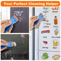 KUSUFEFI Plastic Razor Blade Scraper, 2PCS Scraper Tool with 60PCS Plastic Blades, Cleaning Scraper Remover for Stickers, Decals, Adhesive,