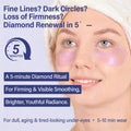 Tintark Diamond Gaze Hydrogel Under Eye Patches, 28 Pairs | Individually wrapped retinol niacinamide eye masks with polyglutamic acid for fine