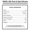 2-Pack Boss 802 Clear Pro Grade Silicone Sealant for Pool, spa, Household - 2 x 280ML. Tubes