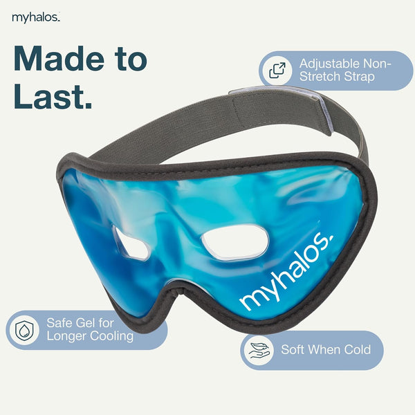 Cooling Eye Mask - Reusable Gel Eye Mask Cold Pack - Our Ice Eye Mask Soothes Puffy Eyes & Dark Circles - Relieve Your Headaches & Sinus Pain with