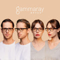 Gamma Ray Computer Blue Light Blocking Gaming Glasses w/Amber Tint and Anti Glare UV Digital Eyestrain 0.00x