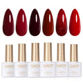 GAOY Burgundy Red Gel Nail Polish Set, Dark Cherry Wine Red Colors | Pigmented, Opaque, Long Lasting, Easy to Apply, Christmas Holiday, Salon
