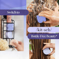 Kitsch Purple Shampoo & Conditioner Bar for Color Treated & Grey and White Hair, Made in Us, Toning Bar Shampoo & Conditioner for Blonde
