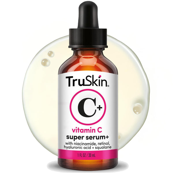 TruSkin Vitamin C Super Serum for Face - Five Skin Benefits in One Serum with Vitamin C, Retinol, Niacinamide, Hyaluronic Acid & Squalane -