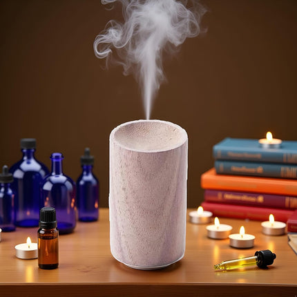 Black Walnut Wood Essential Oil Diffuser, Wooden Aromatherapy round Office Home 