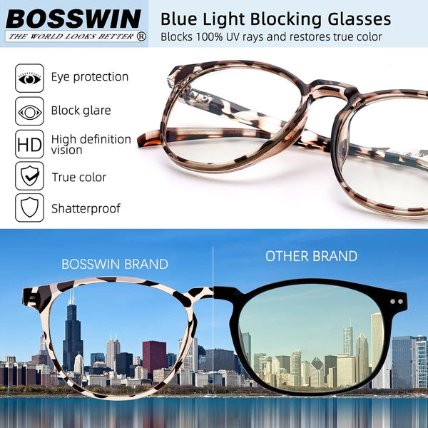 Blue Light Blocking Glasses for Women/Men - 4-Pack Computer Reading/Gaming/TV/Phone Glasses, Anti-Glare A-1 Black+douhua+transparent+pink
