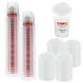 Custom Shop/TCP Global Full Case of 100 Quart (32oz) Paint Mixing Cups with 50 Lids - Cups are Calibrated with Multiple Mixing Ratios (1-1) (2-1)