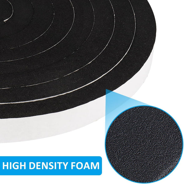 DGSL Foam Weather Stripping, 1/2" x1/4", 33Ft Door Window Seal Tape | Self Adhesive Weatherstrip AC Foam Tape for Window Gaps, Door Frame,