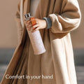 Cosumy Glass Water Bottle 25oz with Felt Sleeve - Borosilicate Glass - Leakproof Lid - BPA Free - Ideal for Work, Travel & Gym (Beige)