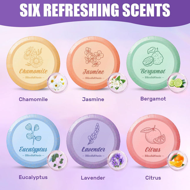Shower Steamers 6 Packs, Shower Bath Bombs with Natural Fragrance, Self-Care & R
