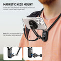 NEEWER Magnetic Neck Holder for Action Camera & Phone, GP16 GP-16(Black)