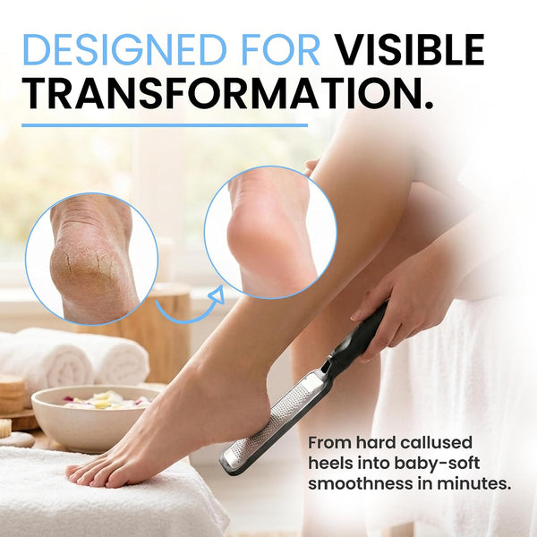Colossal Foot rasp Foot File and Callus Remover. Best Foot Care Pedicure Metal Surface Tool to Remove Hard Skin. Can be Used on Both Wet and Dry