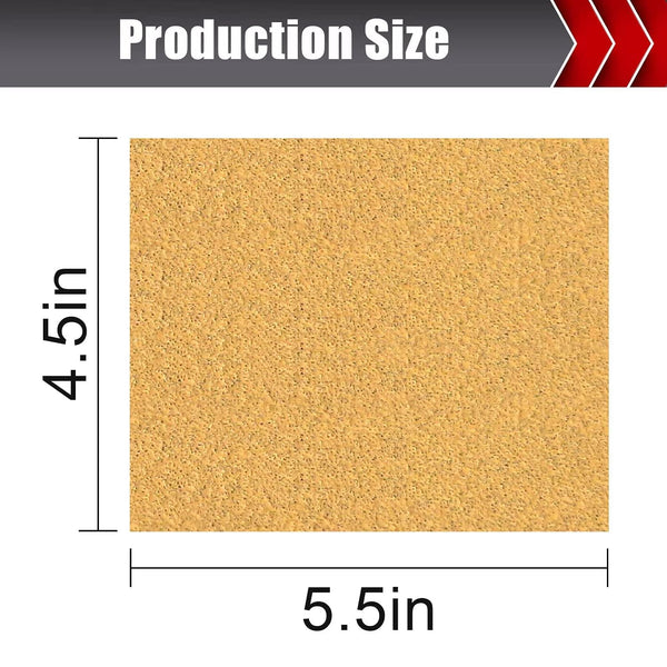BOSHCRAFT 50 Pcs 1/4 Sheet Sand Paper 5.5" x 4.5" – 80/150/320/400 Grit 8 Sheets Each, 120/220 Grit 9 Sheets Each, Premium Aluminum Oxide