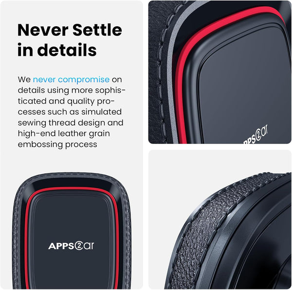 APPS2Car Magnetic Phone Mount for Car, Dashboard & Windshield Suction Cup Holder with Telescopic Arm, Requires Metal Plate for Proper Use, Fit for