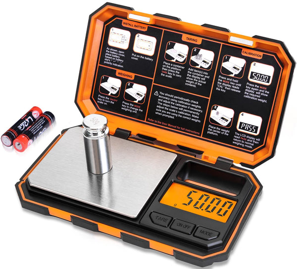 Fuzion Digital Pocket Scale, 200g x 0.01g, 6 Units Conversion Mini Scale with LCD Display, Tare Function for Food, Jewelry, Medicine, Coffee