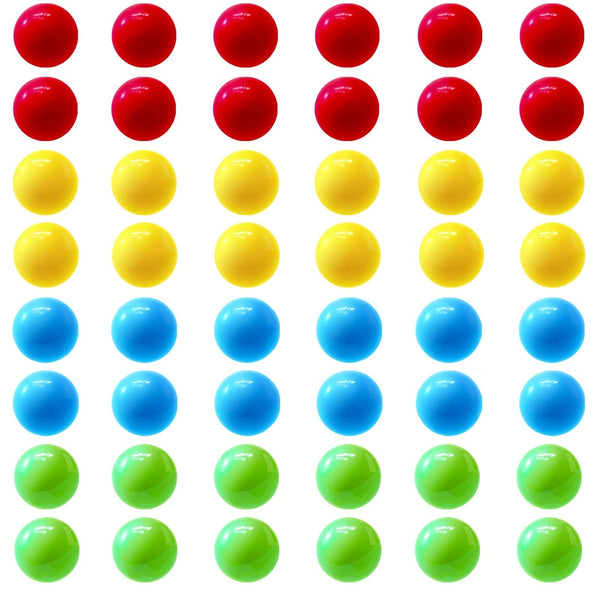 48Pcs Game Replacement Marbles Balls Compatible with Hungry Hungry Hippos（4 Color
