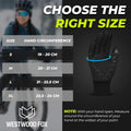 Winter Gloves Touchscreen Slightly Waterproof Thermal Warm anti Slip Running Cycling Gloves Windproof Glove with Elastic Cuffs for Men Women