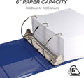 Samsill Durable 6 inch 3 Ring Binder, Locking D Ring 100% Recycled Chipboard, Blue, 2 Pack 2 Pack 6 Inch Blue