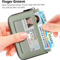 Furart Credit Card Wallet, Zipper Business Card Holder for Women, RFID Blocking, Keychain Wallet, Compact Size