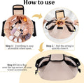 Barrel Drawstring Makeup Bag Large Travel Makeup Bag,Portable Large Capacity Cosmetic Bag Toiletry Organizer for Travel Accessories Make up