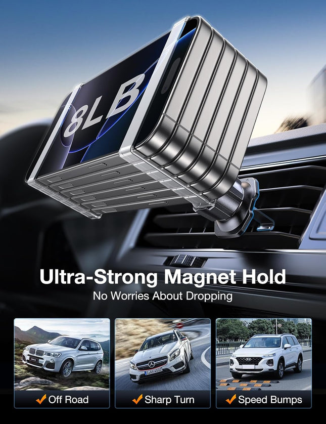AKESEPE for Magsafe Car Mount [2025 Strongest Magnet Power] Magnetic Phone Holder for Car Vent 360Â° Rotation Magnetic C