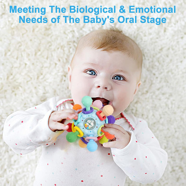Baby Montessori Sensory Toys for 0-6 6-12 Months, Baby Teether Teething Toys for Babies 0 3 6 9 12 18 Months, Newborn Infant Learning