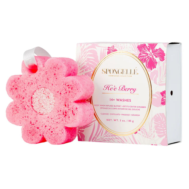 SpongellÃÂ© He'E Berry Hawaiian Buffer | Body Wash Infused Sponge with Awapuhi 
