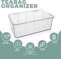 Utopia Home 2 Pack Tea Bag Organizer - Stackable Tea Bag Storage Organizer with Lid - Tea Bag Holder for Kitchen Organizers and Storage,