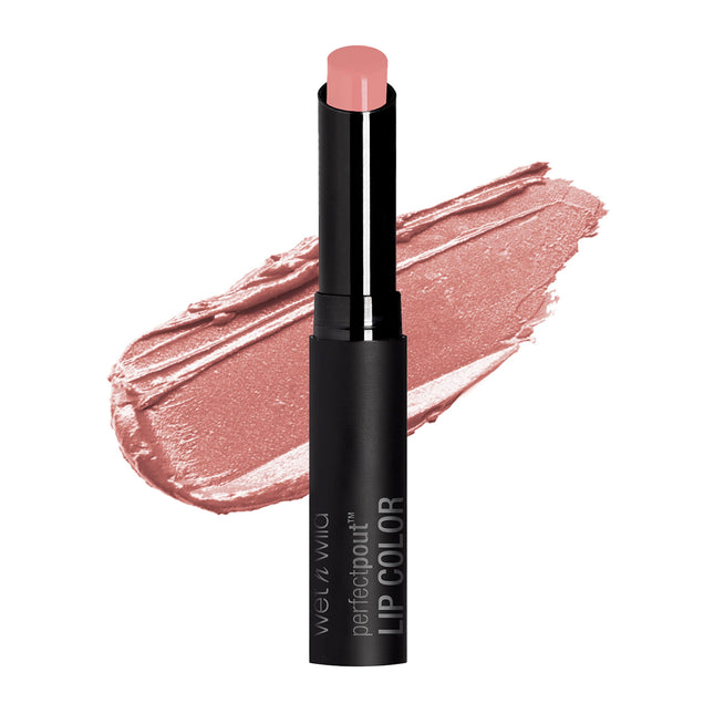 Wet N Wild Perfect Pout Lipstick, Peach No More Drama, Gluten-Free, Cruelty-Free