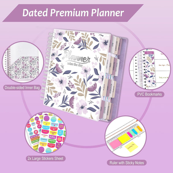 Planner 2025-2026, 18 Months Large Academic Daily Weekly Monthly Planner Organizer, July. 2025 - Dec. 2026, 8.5x9.8" Agenda with Page Tabs,