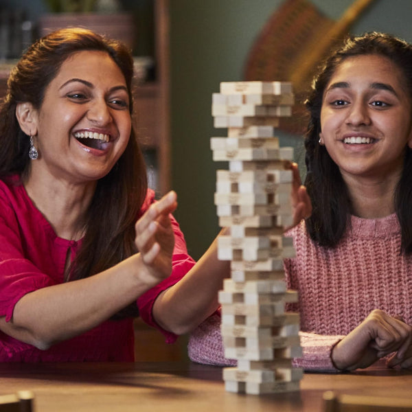 Jenga Game | the Original Wood Block Game with Genuine Hardwood Blocks | Stacking Tower Game | Ages 6+ | 1 or More Players | Party Games for Kids