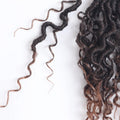 Vemet Goddess Locs Crochet Hair,8 Inch 9 Packs Faux Locs Synthetic Crochet Hair, Boho Style Pre looped crochet with Curly Ends 8 Inch(Pack of 9) T30